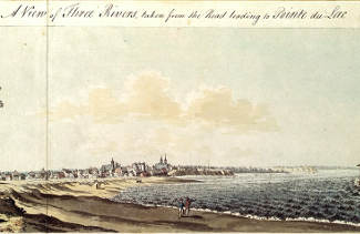 Dessin de Trois-Rivières, en 1784