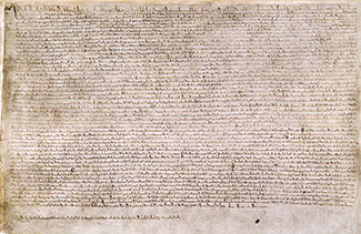 Document de la Magna Carta.
