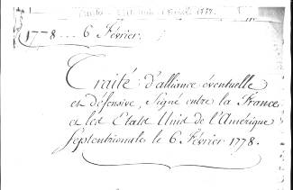 Traité d’alliance  durant la Guerre d’Indépendance américaine