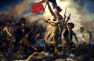 La Toile La liberté guidant le peuple.