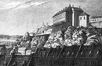 Gravure du château Saint-Louis.