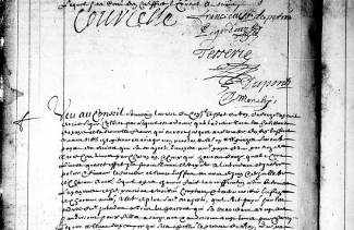 Arrêt du Conseil d’État du roi manuscrit