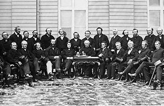 Les délégués des colonies du British North America.