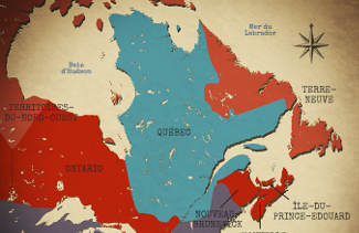 Carte du Québec en 1927