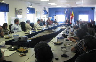 Les membres de la Commission de l'aménagement du territoire.