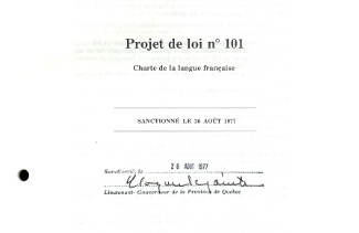 Copie sanctionnée du Projet de loi 101.
