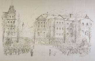 Grand rassemblement sur le Champ de Mars.