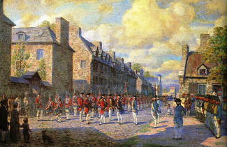 Illustration de la capitulation de Montréal.